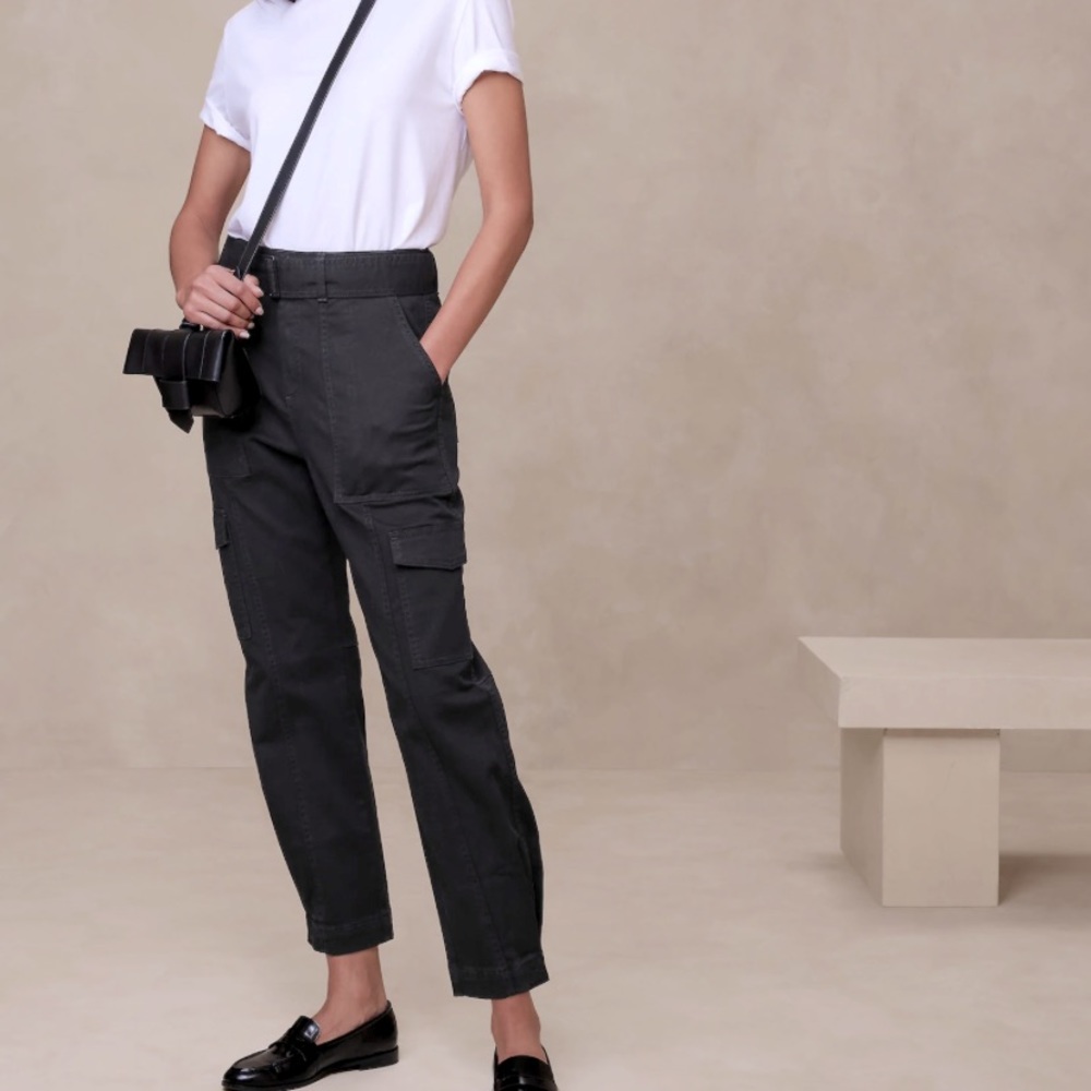 High rise cargo pant